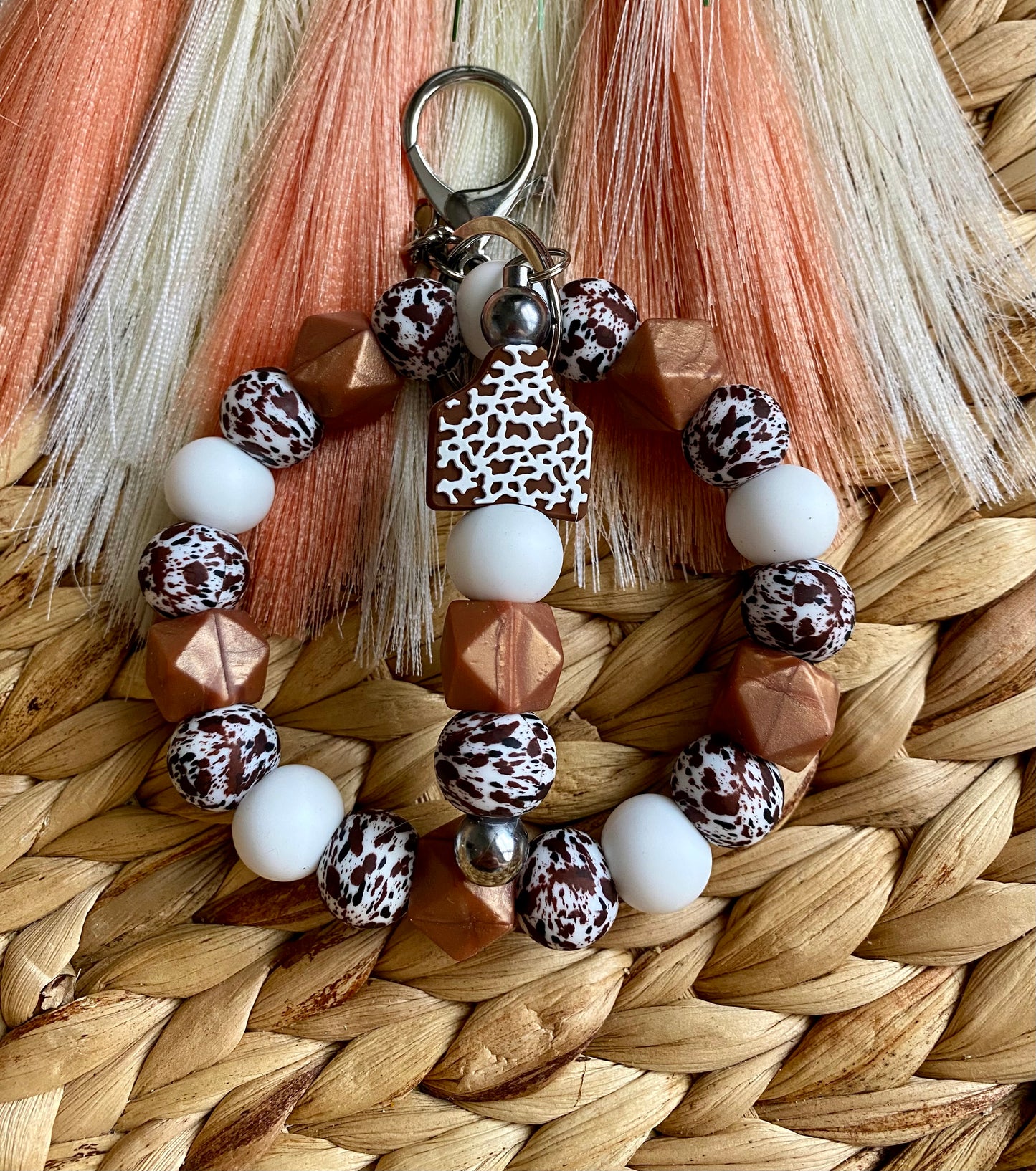Bronze Cow Tag - Wristlet