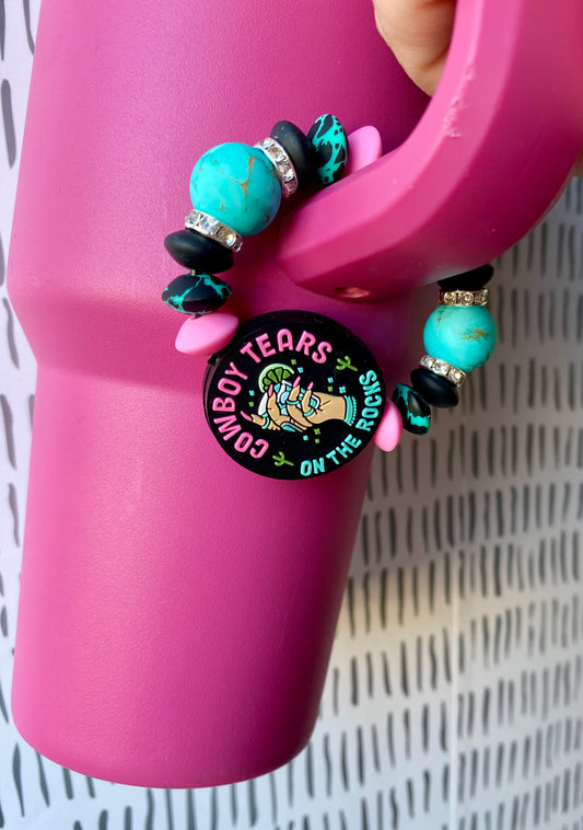 COWBOY TEARS ON THE ROCKS - TUMBLER CUP CHARM