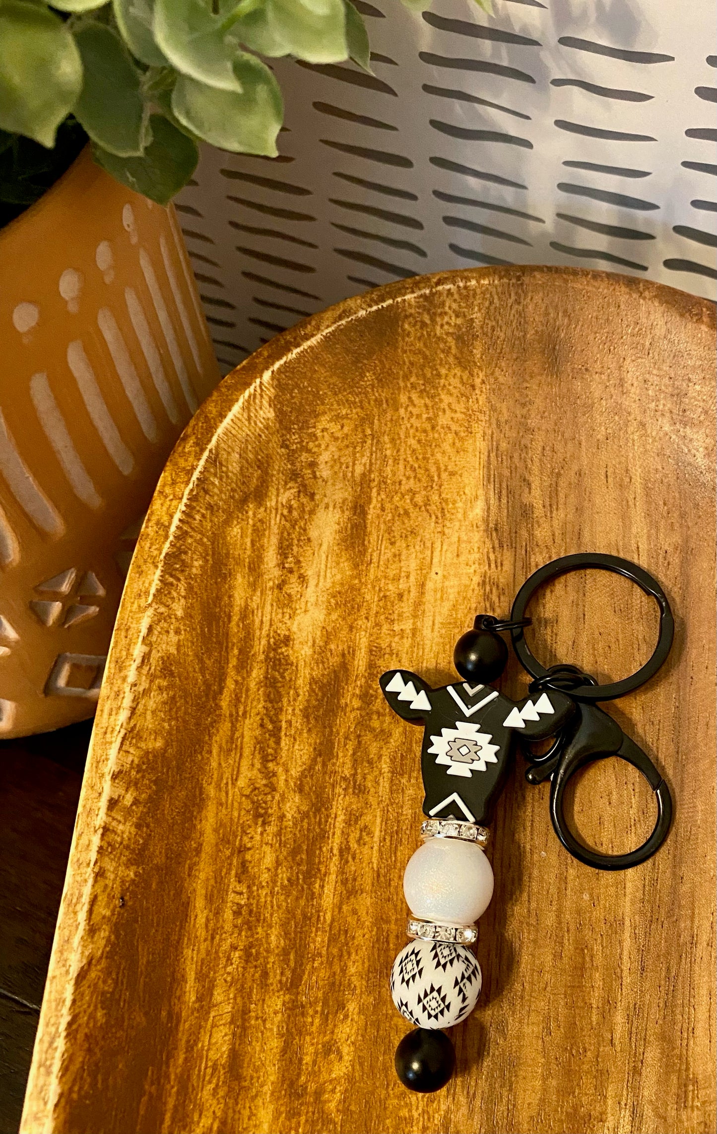Black Aztec Ollie - Keychain
